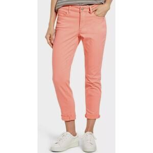 NYDJ Alina Convertible Ankle Crop Guava Pink Ankle Jeans Women Sz 2